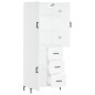vidaXL Aparador alto madera contrachapada blanco 69,5x34x180 cm vidaXL Aparador alto madera contrachapada blanco 69,5x34x180 cm