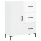 vidaXL Aparador alto madera contrachapada blanco brillo 69,5x34x180 cm
