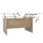 vidaXL Mesa de centro madera contrachapada roble Sonoma 80x50,5x42,5cm vidaXL Mesa de centro madera contrachapada roble Sonoma 80x50,5x42,5cm