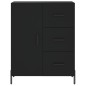 vidaXL Aparador alto madera contrachapada negro 69,5x34x180 cm vidaXL Aparador alto madera contrachapada negro 69,5x34x180 cm