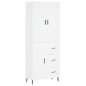 vidaXL Aparador alto madera contrachapada blanco 69,5x34x180 cm vidaXL Aparador alto madera contrachapada blanco 69,5x34x180 cm