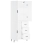 vidaXL Aparador alto madera contrachapada blanco 69,5x34x180 cm vidaXL Aparador alto madera contrachapada blanco 69,5x34x180 cm