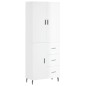 vidaXL Aparador alto madera contrachapada blanco brillo 69,5x34x180 cm vidaXL Aparador alto madera contrachapada blanco brillo 69,5x34x180 cm