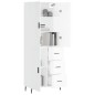 vidaXL Aparador alto madera contrachapada blanco brillo 69,5x34x180 cm vidaXL Aparador alto madera contrachapada blanco brillo 69,5x34x180 cm