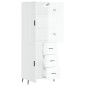 vidaXL Aparador alto madera contrachapada blanco brillo 69,5x34x180 cm vidaXL Aparador alto madera contrachapada blanco brillo 69,5x34x180 cm