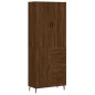 vidaXL Aparador alto madera contrachapada marrón roble 69,5x34x180 cm vidaXL Aparador alto madera contrachapada marrón roble 69,5x34x180 cm