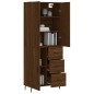 vidaXL Aparador alto madera contrachapada marrón roble 69,5x34x180 cm vidaXL Aparador alto madera contrachapada marrón roble 69,5x34x180 cm
