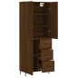 vidaXL Aparador alto madera contrachapada marrón roble 69,5x34x180 cm vidaXL Aparador alto madera contrachapada marrón roble 69,5x34x180 cm