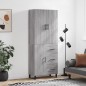 vidaXL Aparador alto madera contrachapada gris sonoma 69,5x34x180 cm vidaXL Aparador alto madera contrachapada gris sonoma 69,5x34x180 cm