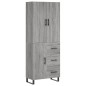 vidaXL Aparador alto madera contrachapada gris sonoma 69,5x34x180 cm vidaXL Aparador alto madera contrachapada gris sonoma 69,5x34x180 cm