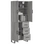 vidaXL Aparador alto madera contrachapada gris sonoma 69,5x34x180 cm vidaXL Aparador alto madera contrachapada gris sonoma 69,5x34x180 cm