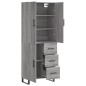 vidaXL Aparador alto madera contrachapada gris sonoma 69,5x34x180 cm vidaXL Aparador alto madera contrachapada gris sonoma 69,5x34x180 cm