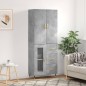 vidaXL Aparador alto madera contrachapada gris hormigón 69,5x34x180 cm vidaXL Aparador alto madera contrachapada gris hormigón 69,5x34x180 cm