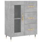 vidaXL Aparador alto madera contrachapada gris hormigón 69,5x34x180 cm vidaXL Aparador alto madera contrachapada gris hormigón 69,5x34x180 cm