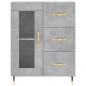 vidaXL Aparador alto madera contrachapada gris hormigón 69,5x34x180 cm vidaXL Aparador alto madera contrachapada gris hormigón 69,5x34x180 cm