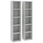 vidaXL Estantería de CD 2 uds gris hormigón contrachapada 21x16x93,5cm vidaXL Estantería de CD 2 uds gris hormigón contrachapada 21x16x93,5cm