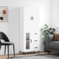 vidaXL Aparador alto madera contrachapada blanco 69,5x34x180 cm vidaXL Aparador alto madera contrachapada blanco 69,5x34x180 cm
