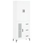 vidaXL Aparador alto madera contrachapada blanco 69,5x34x180 cm vidaXL Aparador alto madera contrachapada blanco 69,5x34x180 cm