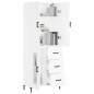 vidaXL Aparador alto madera contrachapada blanco 69,5x34x180 cm vidaXL Aparador alto madera contrachapada blanco 69,5x34x180 cm