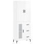 vidaXL Aparador alto madera contrachapada blanco brillo 69,5x34x180 cm vidaXL Aparador alto madera contrachapada blanco brillo 69,5x34x180 cm