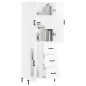 vidaXL Aparador alto madera contrachapada blanco brillo 69,5x34x180 cm vidaXL Aparador alto madera contrachapada blanco brillo 69,5x34x180 cm