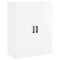 vidaXL Aparador alto madera contrachapada blanco brillo 69,5x34x180 cm vidaXL Aparador alto madera contrachapada blanco brillo 69,5x34x180 cm