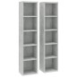vidaXL Estantería de CD 2 uds gris hormigón contrachapada 21x16x93,5cm vidaXL Estantería de CD 2 uds gris hormigón contrachapada 21x16x93,5cm