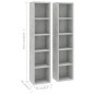 vidaXL Estantería de CD 2 uds gris hormigón contrachapada 21x16x93,5cm vidaXL Estantería de CD 2 uds gris hormigón contrachapada 21x16x93,5cm