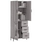 vidaXL Aparador alto madera contrachapada gris sonoma 69,5x34x180 cm vidaXL Aparador alto madera contrachapada gris sonoma 69,5x34x180 cm