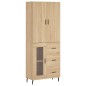 vidaXL Aparador alto madera contrachapada color roble 69,5x34x180 cm vidaXL Aparador alto madera contrachapada color roble 69,5x34x180 cm