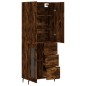 vidaXL Aparador alto madera contrachapada roble ahumado 69,5x34x180 cm vidaXL Aparador alto madera contrachapada roble ahumado 69,5x34x180 cm