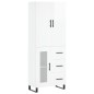 vidaXL Aparador alto madera contrachapada blanco brillo 69,5x34x180 cm vidaXL Aparador alto madera contrachapada blanco brillo 69,5x34x180 cm
