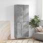 vidaXL Aparador alto madera contrachapada gris hormigón 69,5x34x180 cm vidaXL Aparador alto madera contrachapada gris hormigón 69,5x34x180 cm
