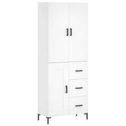 vidaXL Aparador alto madera contrachapada blanco 69,5x34x180 cm