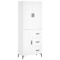 vidaXL Aparador alto madera contrachapada blanco 69,5x34x180 cm vidaXL Aparador alto madera contrachapada blanco 69,5x34x180 cm