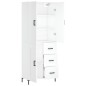 vidaXL Aparador alto madera contrachapada blanco 69,5x34x180 cm vidaXL Aparador alto madera contrachapada blanco 69,5x34x180 cm