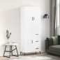 vidaXL Aparador alto madera contrachapada blanco brillo 69,5x34x180 cm vidaXL Aparador alto madera contrachapada blanco brillo 69,5x34x180 cm