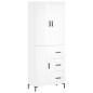 vidaXL Aparador alto madera contrachapada blanco brillo 69,5x34x180 cm vidaXL Aparador alto madera contrachapada blanco brillo 69,5x34x180 cm