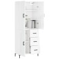 vidaXL Aparador alto madera contrachapada blanco brillo 69,5x34x180 cm vidaXL Aparador alto madera contrachapada blanco brillo 69,5x34x180 cm