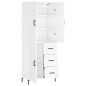 vidaXL Aparador alto madera contrachapada blanco brillo 69,5x34x180 cm vidaXL Aparador alto madera contrachapada blanco brillo 69,5x34x180 cm