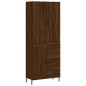 vidaXL Aparador alto madera contrachapada marrón roble 69,5x34x180 cm vidaXL Aparador alto madera contrachapada marrón roble 69,5x34x180 cm