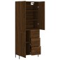 vidaXL Aparador alto madera contrachapada marrón roble 69,5x34x180 cm vidaXL Aparador alto madera contrachapada marrón roble 69,5x34x180 cm