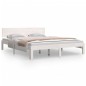 vidaXL Estructura de cama de madera maciza de pino blanco 160x200 cm vidaXL Estructura de cama de madera maciza de pino blanco 160x200 cm