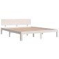 vidaXL Estructura de cama de madera maciza de pino blanco 160x200 cm vidaXL Estructura de cama de madera maciza de pino blanco 160x200 cm