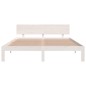 vidaXL Estructura de cama de madera maciza de pino blanco 160x200 cm vidaXL Estructura de cama de madera maciza de pino blanco 160x200 cm