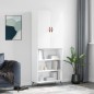 vidaXL Aparador alto madera contrachapada blanco brillo 69,5x34x180 cm vidaXL Aparador alto madera contrachapada blanco brillo 69,5x34x180 cm