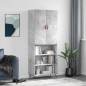 vidaXL Aparador alto madera contrachapada gris hormigón 69,5x34x180 cm vidaXL Aparador alto madera contrachapada gris hormigón 69,5x34x180 cm