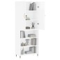 vidaXL Aparador alto madera contrachapada blanco brillo 69,5x34x180 cm vidaXL Aparador alto madera contrachapada blanco brillo 69,5x34x180 cm