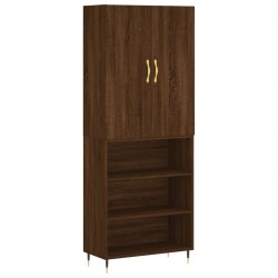 vidaXL Aparador alto madera contrachapada marrón roble 69,5x34x180 cm
