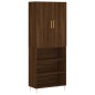 vidaXL Aparador alto madera contrachapada marrón roble 69,5x34x180 cm vidaXL Aparador alto madera contrachapada marrón roble 69,5x34x180 cm